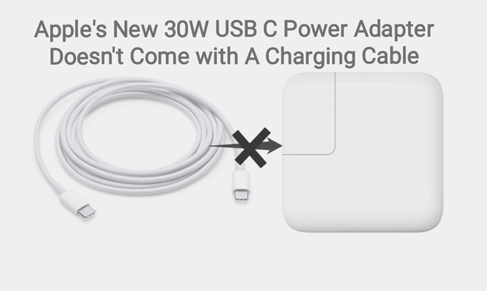 Apple’s 30W USB C Power Adapter Doesn’t Come with A Charging Cable