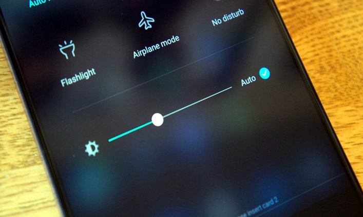 Enable Auto Brightness Control in the Notification Panel