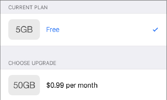 iCloud ID 5GB Data