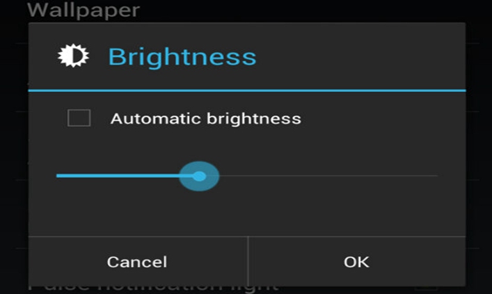 Low Display Brightness