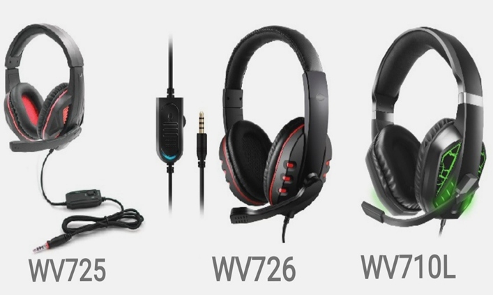 Modèl WV725 & WV726 & WV710L Headsets Gaming