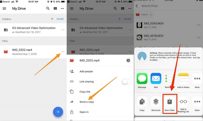 Move Files from Google Drive to Android
