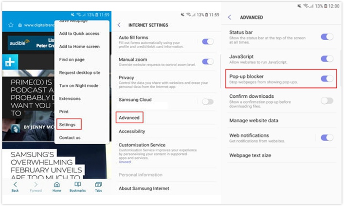 How to Stop Pop Up Ads on Default Android Phone Browser