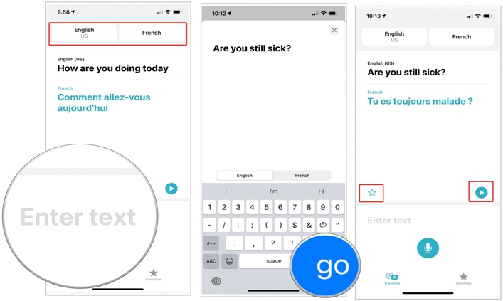 Translate Text on iOS 14 Translate App
