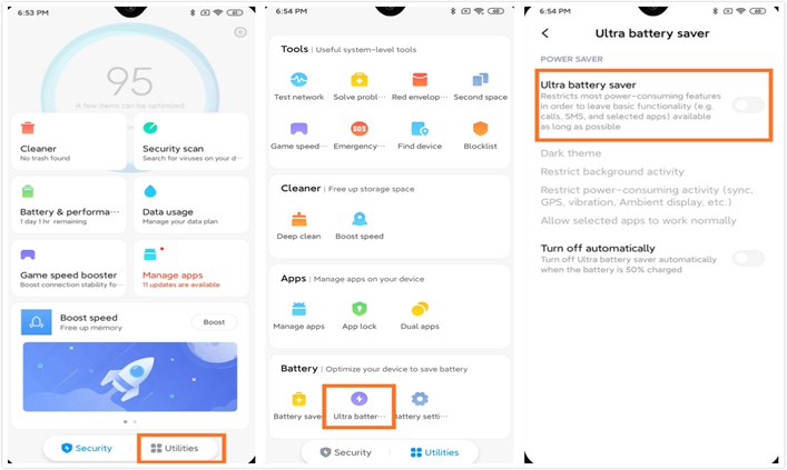 Ultra Battery Saver Mode