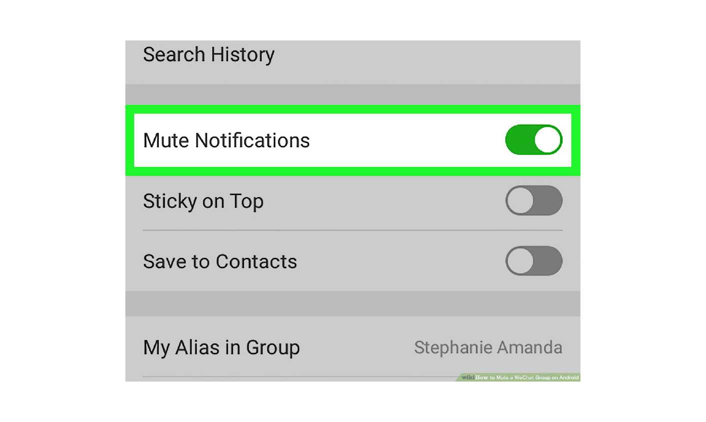 WeChat Mute Group Message Notifications